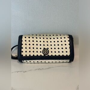 Tory Burch White & Navy Crossbody